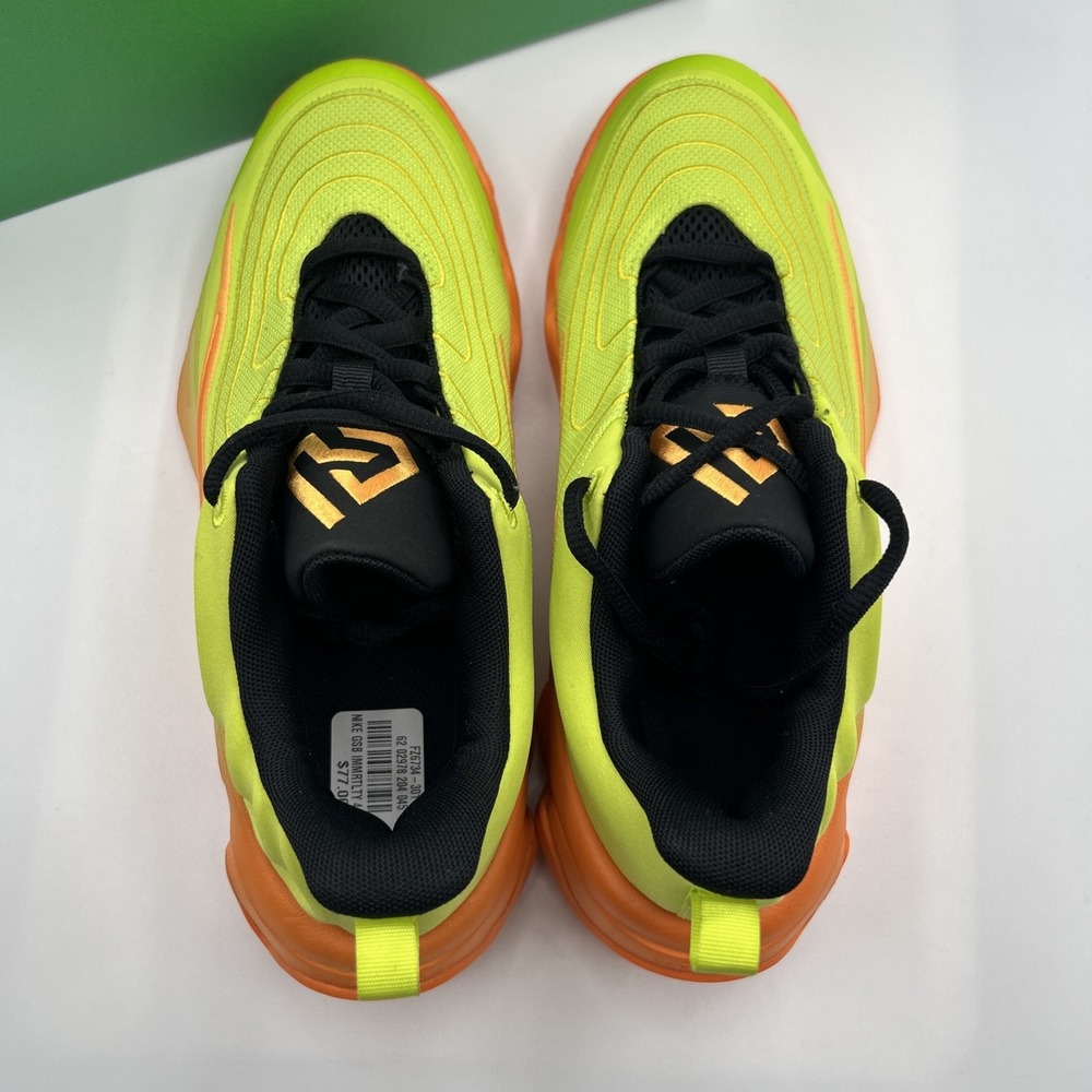 NEW NIKE Giannis Immortality 4 GS Shoes,SZ: Youth 5.5,Neon Yellow, Orange,Black - Picture 11 of 16